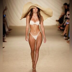 Monday Swimwear bikini set in vanilla matte rib